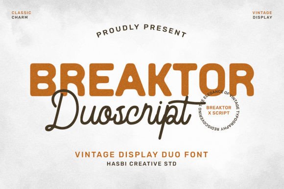 Breaktor: A Versatile Vintage Duo Font