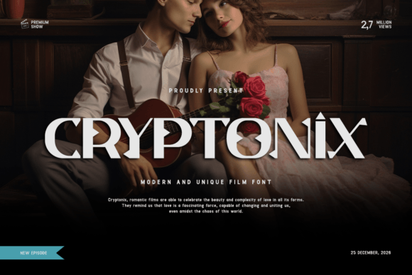 Cryptonix: A Futuristic Display Font for Bold Design