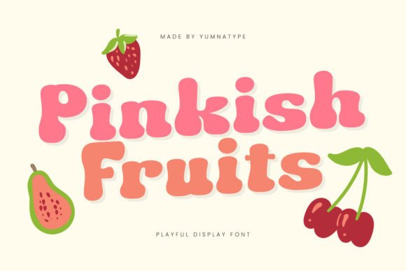 Pinkish Fruits: A Playful Bold Display Font