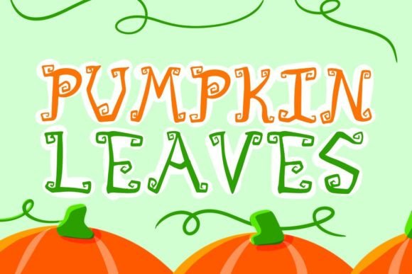 Pumpkin Leaves: Cultivating Creativity with a Whimsical Halloween Typeface